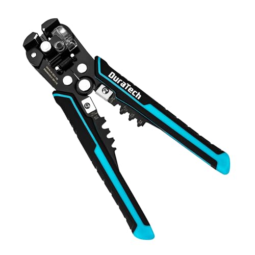 Duratech Self-Adjusting Wire Stripper, 3-in-1 Automatic Wire Stripper Tool for 22-7 AWG Stripping and 22-10 AWG Crimping, Stripping/Crimping/Cutting Tool for Electrical Work