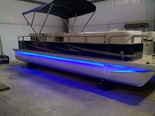 Green Blob Outdoors Pimp My Pontoon Blue Neon Style LED Boat Deck Lighting Kit with Bonus Red & Green Navigation Lights DIY Pontoon Under Deck Lighting kit for Pontoon Boats (Blue, 25) - Thumbnail 3