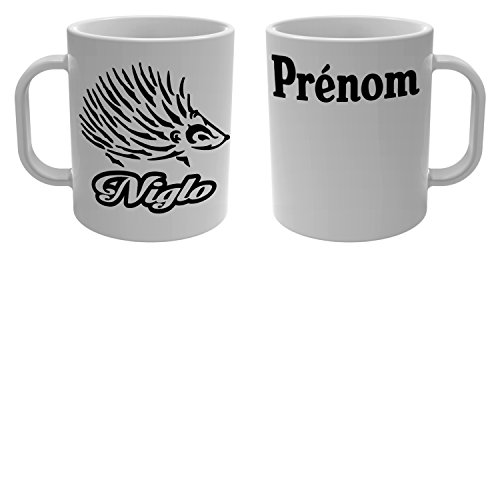 YONACREA - Mug Tasse - hérisson Niglo avec prénom personnalisé
