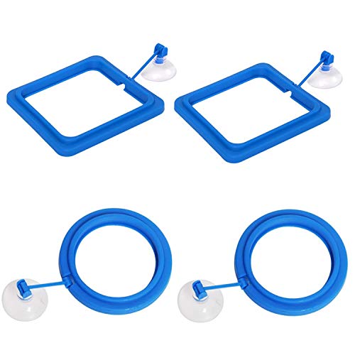 SUBZHAOYI Aquarium-Futterstation mit Saugnäpfen, quadratisch, 4 Stück Cover