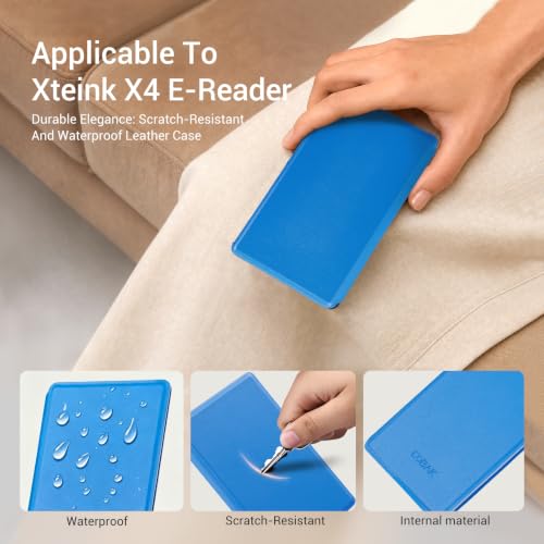 Image of CoBak Magnetic Case for XTEINK X4, Ultra-Lightweight Protective Cover for Xteink X4 E-Reader, Secure Magnetic Attachment(Lake Blue)