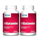 Jarrow Formulas L-Glutamine 1000 mg - 100 Easy-Solv Tablets, Pack of 2 - Supports Muscle Tissue & Immune Function - 100% L-Glutamine - 200 Total Servings