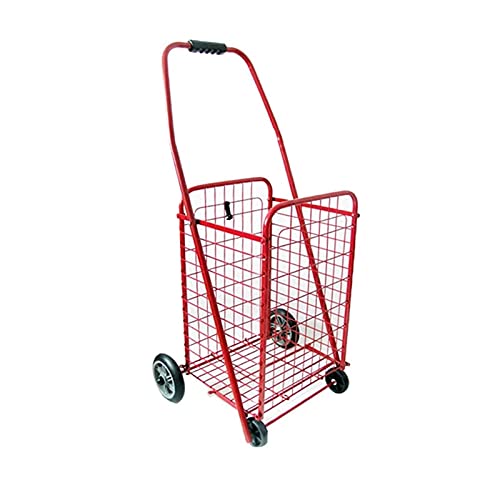 LIPJIA Chariot De Courses,Shopping avec Roue pivotante Utilitaire Portable avec Cadre en Aluminium Chariot à provisions pour Chariot Utilitaire d'épicerie