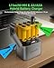 AA AAA Battery Charger,8 Bays Individual Rechargeable Battery Charger for 1.5V Lithium Batteries aa and 1.2V Ni-MH AAA Battery (no Batteries)