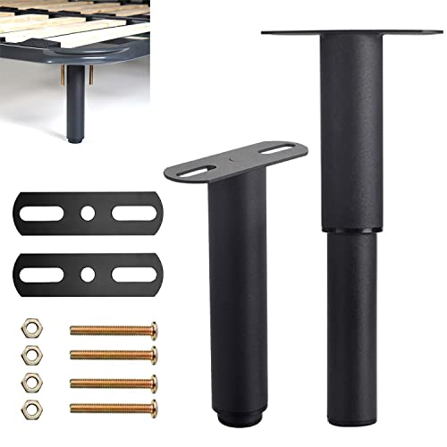 Lovesmile 2-Piece Adjustable Furniture Feet, 18-34 cm, Black, T-Shape, Suitable for TV Cabinets Cabinets, Coffee Tables