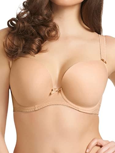 Freya Women's Deco Underwire Molded Plunge Bra, Nude, 32F