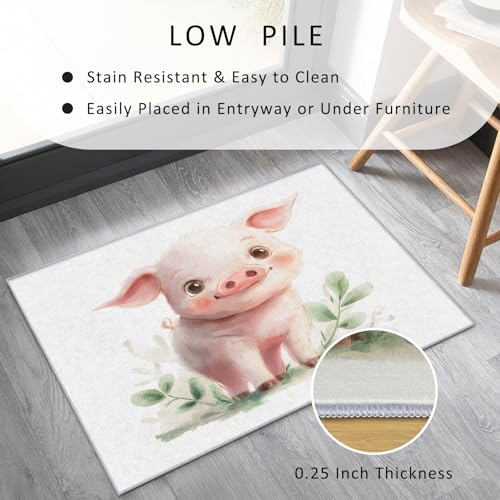 Tapis cochon mignon antidérapant et lavable grand format XXL - 7