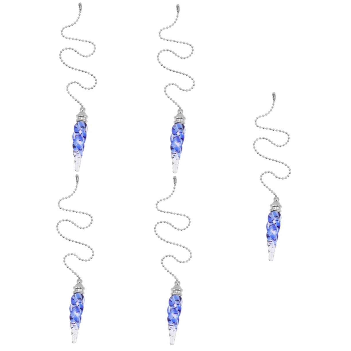 UKCOCO 5pcs Ceiling Fan Pull Chain Decorative Light Pull for Ceiling Lamps Elegant Spiral Pendant Accessory for Home