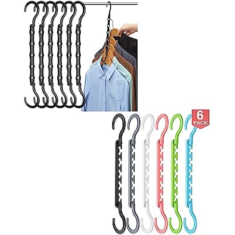 AMKUFO 12Pcs Space Saver and 6 Closet Organizers Colorful Cover