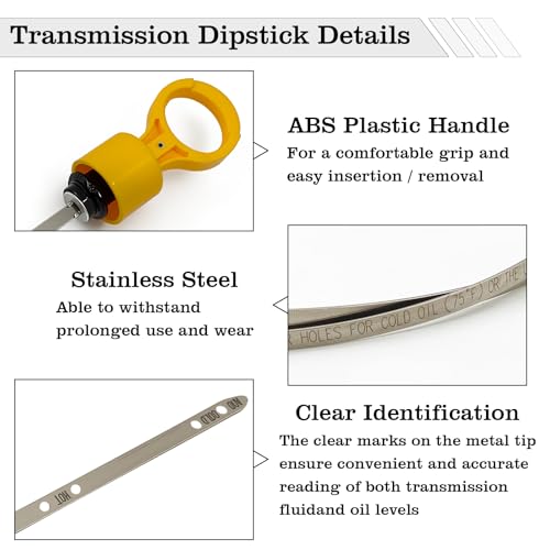 Image of 53034117AB Transmission Fluid Dipstick, Compatible with Dodge Ram 2500 3500 6.7L 68RFE 2007-2022, Transmission Fluid Level Indicator, Replace 53034117AA