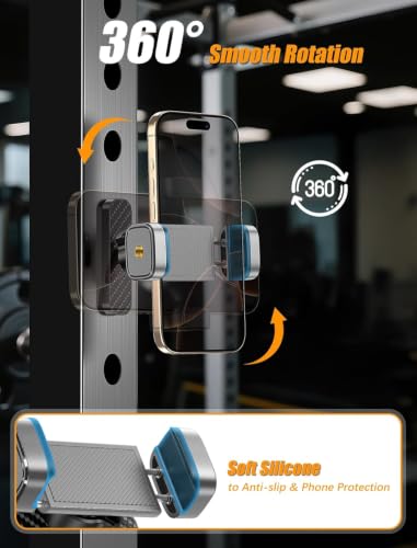 Image of VANMASS CLITZ Universal Magnetic Wall Phone Holder, Strong Magnet Mobile Mount, 360 Adjustable Stick-On Phone Stand for Gym, Kitchen, Bathroom, Office, Compatible with All Mobile Phones