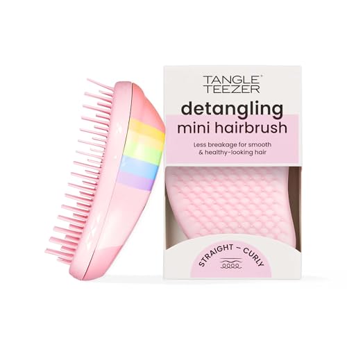 Tangle Teezer Mini Original Hairbrush - Spazzola per Capelli bagnati e asciutti - Districante per Tutti i Tipi di Capelli - Spazzola da viaggio perfetta per bambini - Unicorno Arcobaleno