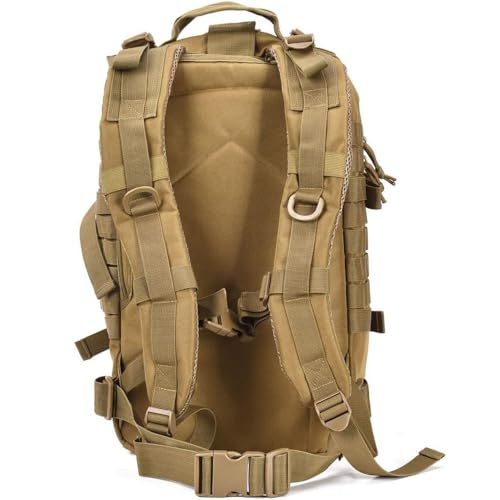 Image of Military Tactical Assault Pack Backpack Army Molle Bug Out Bag Backpacks Small Rucksack for Outdoor Hiking Camping Trekking Hunting Brown