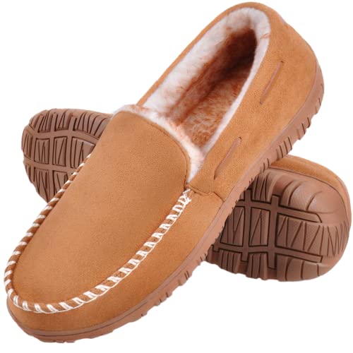 MIXIN Slippers for Men Memory Foam Mens Slippers Moccasin Hard Sole Slippers Indoor Outdoor MIXIN Slippers for Men Memory Foam Mens Slippers Moccasin Hard Sole Slippers Indoor Outdoor