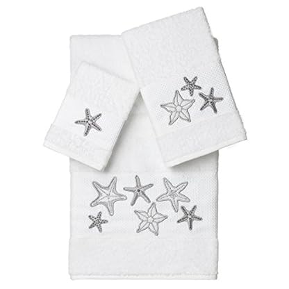 Linum Home Textiles Lydia Handtuch-Set, 3-teilig, Weiß