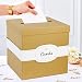 OurWarm Gold Gift Card Box with Cards Label, Large Size Money Box Card Boxes for Wedding Reception Graduation Party, Birthday and Baby Shower (10" x 10")
