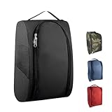 シューズケース 蒸れない メッシュ シューズバッグ ジム 旅行 出張 部活用 袋 シューズ入れ (ブラック)