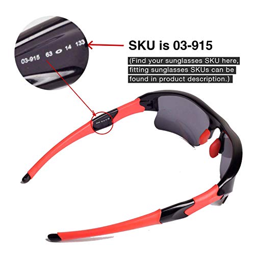 Walleva Replacement Lenses For Oakley Flak Jacket Xlj Sunglasses - Multiple Options Available (Black - Polarized) #TOP5