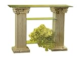 Farbe: Creme - Beige Antikes Wohndesign TV Regal TV Rack TV Schrank Kassentisch Verkaufstresen Säulenregal Steinmöbel Griechische Möbel Höhe: 100cm Beige