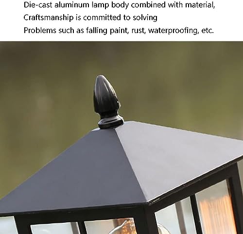Éclairage extérieur poteau laiton lanterne IP54 pilier jardin