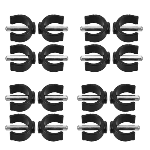 VICASKY 16 Piezas Accesorio para Andador Negro Clip Ergonómico en Forma de C de Abs y Acero, Reemplazo Seguro para Muletas y Bastones de Personas Mayores