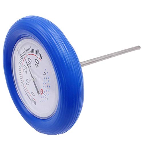Further - Termómetro para piscina, termómetro de temperatura del agua con dispositivo de medición de temperatura del agua redondo de gran escala, para todas las piscinas exteriores e interiores Cover