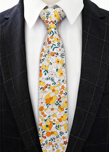 Image of Barry.Wang Men 6PCS Tie Silk Gift Necktie Clip Woven Tie Sets Party