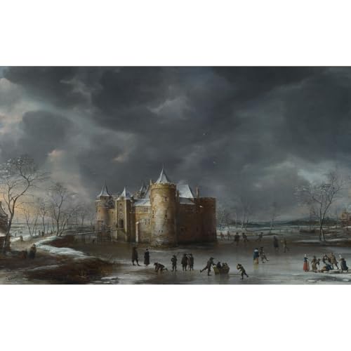 Le château de Muiden en hiver : la solution artistique pour habiller un grand mur nu