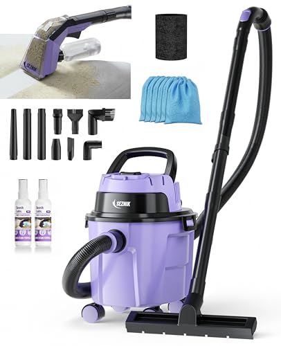SEZNIK Mighty Wet and Dry Vacuum Cleaner for Home | Spot Cleaning & Blowing | 1300Watt, 20KPA Suction | 9 Attachments | 6m BIS Cord | Includes 1 Year 