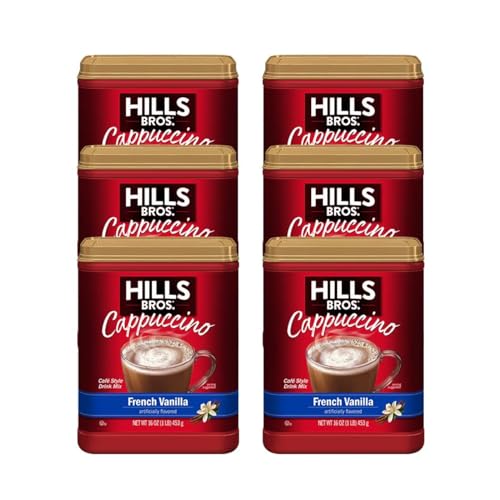 Hills Bros. French Vanilla Cappuccino Mix 16oz (6-pack)