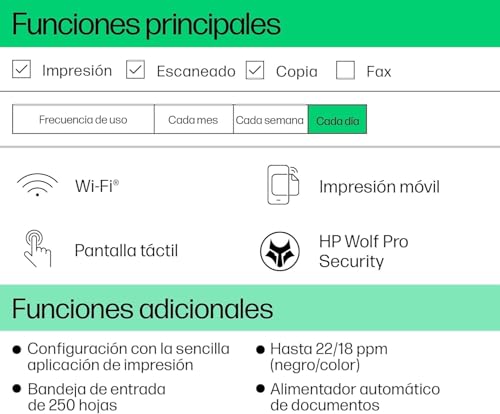 Miniatura 4 de HP OfficeJet Pro 9720e - Impresora Multifunción Profesional de Tinta, hasta A3 e impresión automática a Doble Cara hasta A4, Wi-Fi, 3 Meses de impresión Instant Ink