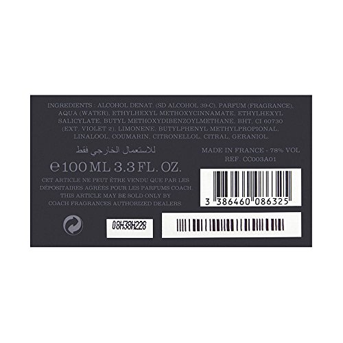 Coach For Men 3.3Oz Eau De Toilette Spray #TOP1