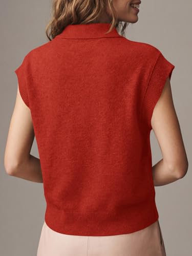 Image of Saodimallsu Womens Cap Short Sleeve Sweater Top Summer Polo Shirts Button Collared Knit Business Casual Pullover Sweater