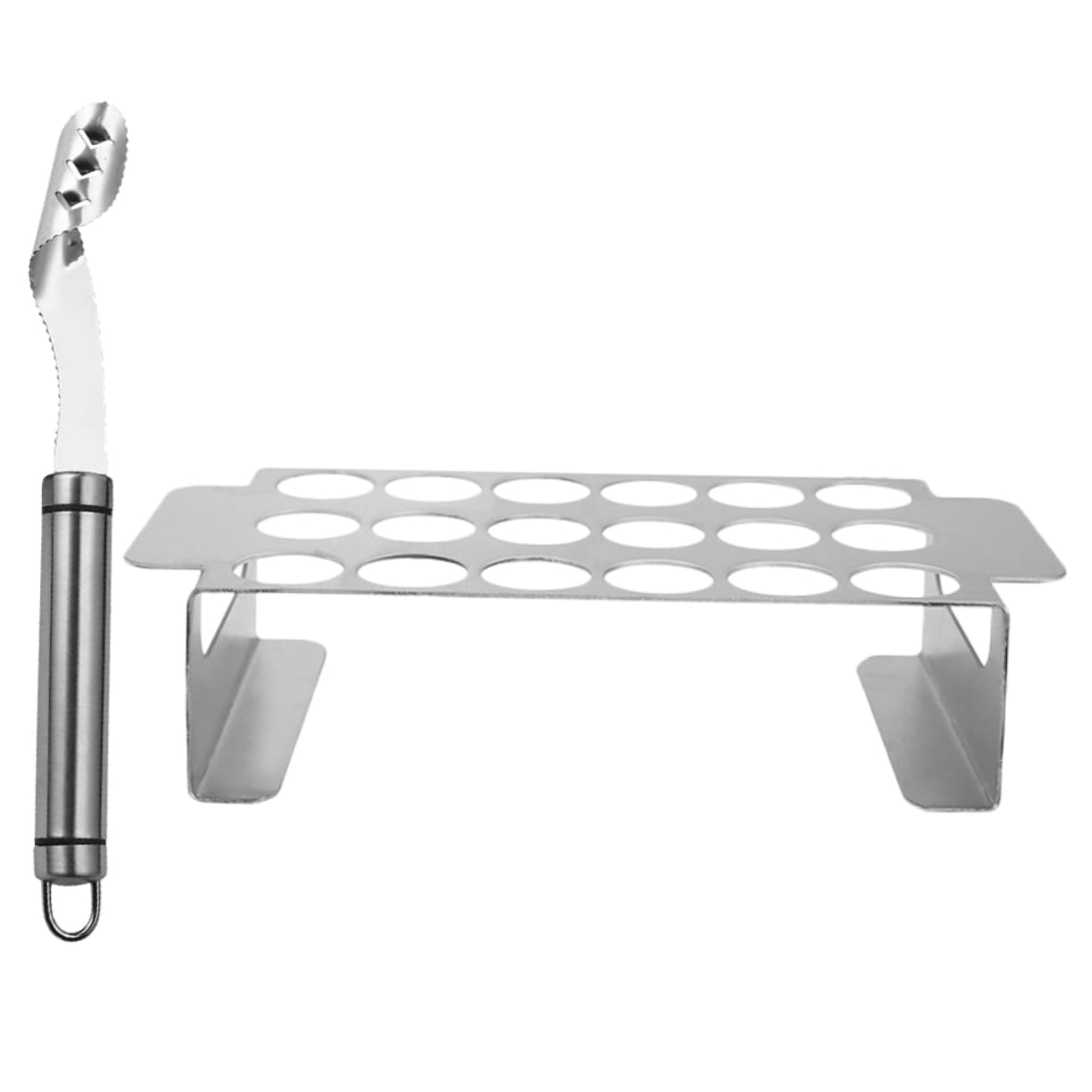 Gatuida 4 Ensembles Outil de Barbecue Poivre Outils de Grill jalapenos Grille Barbecue ustensile de Cuisine Un Barbecue casier à Poivre Accessoires pour fumoir Barbecue Acier Inoxydable