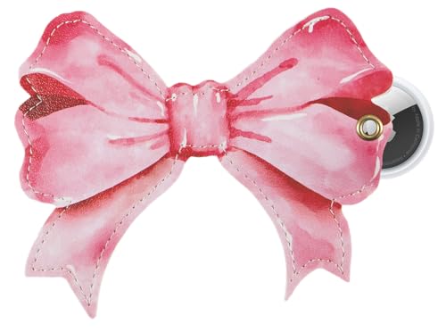 Image of Sonix Keychain Case Compatible with Apple AirTag | Protective AirTag Cover Keychain | Pink Bow