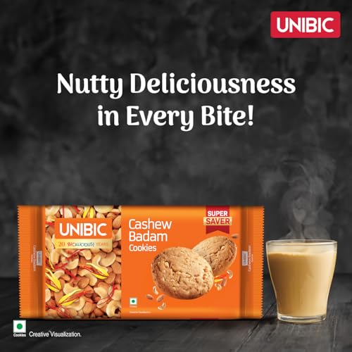 UNIBIC FOODS Cashew Badam Cookies, 500/450g (weight may vary)