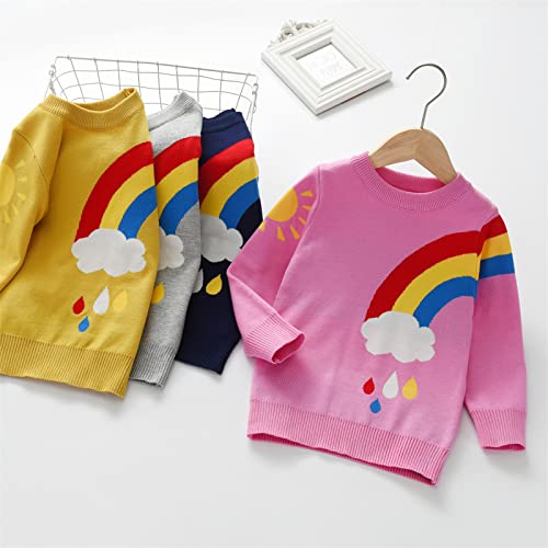 Toddler Cute Print Pullover Knit Long Sleeve Crewneck Soft Sweaters Girls Loose Casual Warm Fall Winter Clothes2