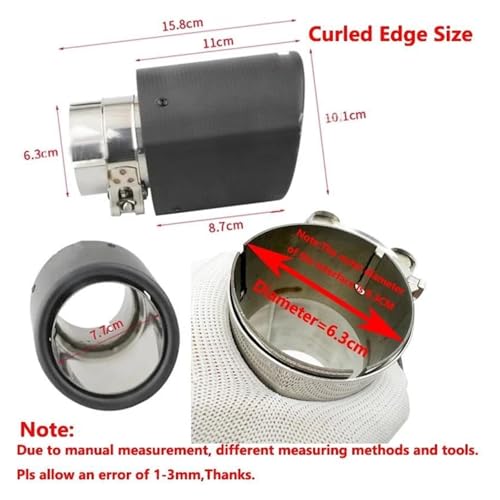 Embout pot d'échappement carbone pour rénover la sortie de voiture - 6