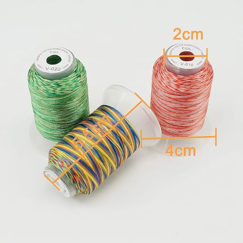 Miniatura 3 de New Brothread 12 Multi Colores 500m 550y Poliéster Bordado Máquina Hilo Para Brother Babylock Janome Singer Pfaff Husqvarna Bernina Bordado Máquinas-Surtido2