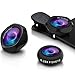 HD Handy Objektiv Kamera Linse Kit, 3 in 1 Lens Set mit 0.6X 145° Weitwinkel + 15X Makro + 0.28X Fisheye Lens, Universal Clip On for Smartphone iPhone Samsung Huawei Laptop Tablet