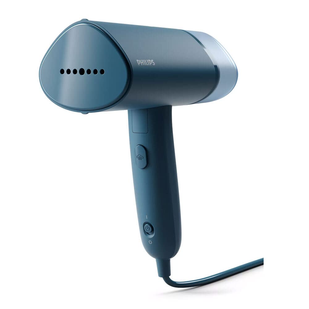 Philips 3000 Series Handheld Steamer - 1000W, 20 g/min Steam, Detachable 100ml Water Tank, Plastic Plate, Blue (STH3000/20)