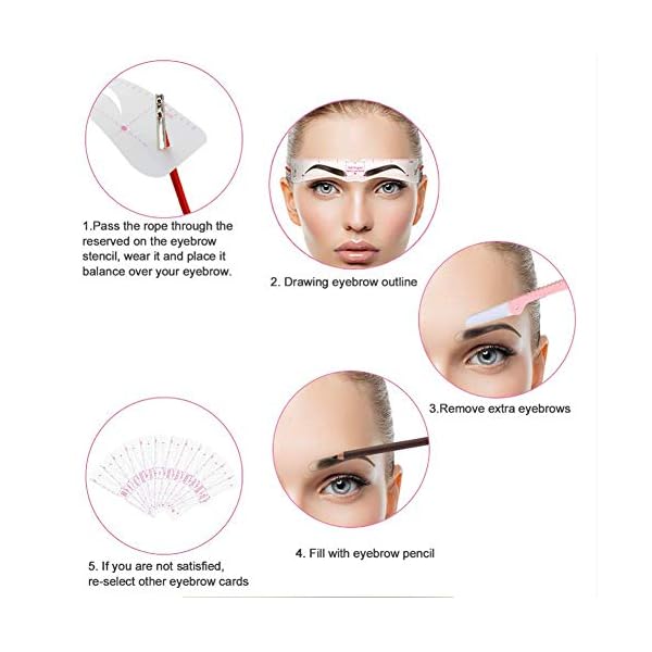 Eyebrow-Stencil-24-Eyebrow-Shaper-Kit-Reusable-Eyebrow-Template-With-Strap-3-Minutes-Makeup-Suitable-for-98 Eyebrow Stencil, 24 Eyebrow Shaper Kit, Reusable Eyebrow Template With Strap, 3 Minutes Makeup, Suitable for 98%