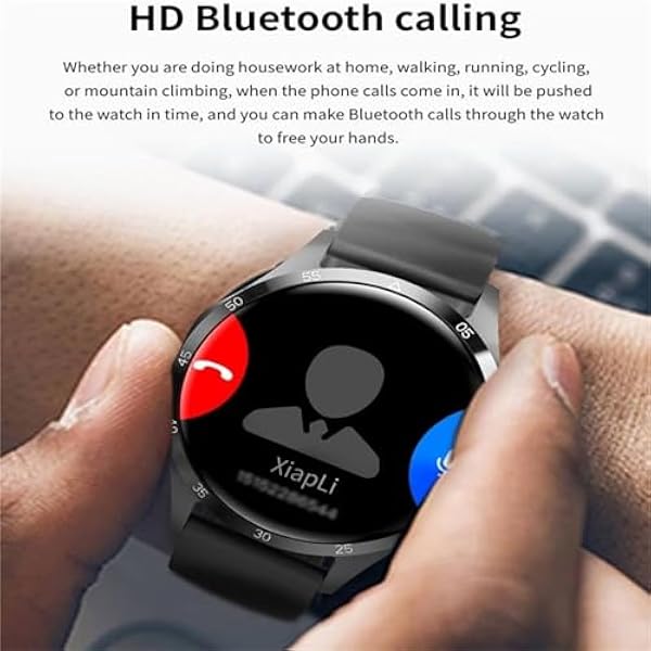 Модные умные часы Bluetooth 1 6 дюйма сенсорный экран умные уведомления отслеживание активности с подключенным GPS водонепроницаемые черные