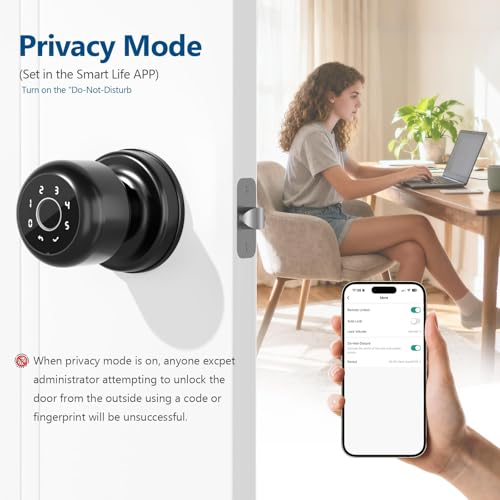Boutons de porte intelligents avec code électronique et serrure biométrique chambre