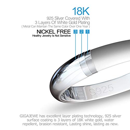 GIGAJEWE Moissanite Stud Earring Round Cut Champane Color Total 6.0CT 18K Gold Plated 925 Steling Silver, Stud Earrings For Men Women - Image 6