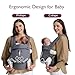 Momcozy Baby Carrier - Ergonomic, Cozy and Lightweight Carrier for 7-45lbs, Effortless to Put On, Ideal for Hands-Free Parenting, Enhanced Lumbar Support, Purehug for Infant to Toddler, Grey