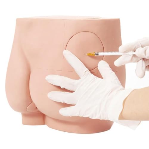Modelo de entrenamiento de inyección de glúteos con piel extraíble para práctica médica y educación
