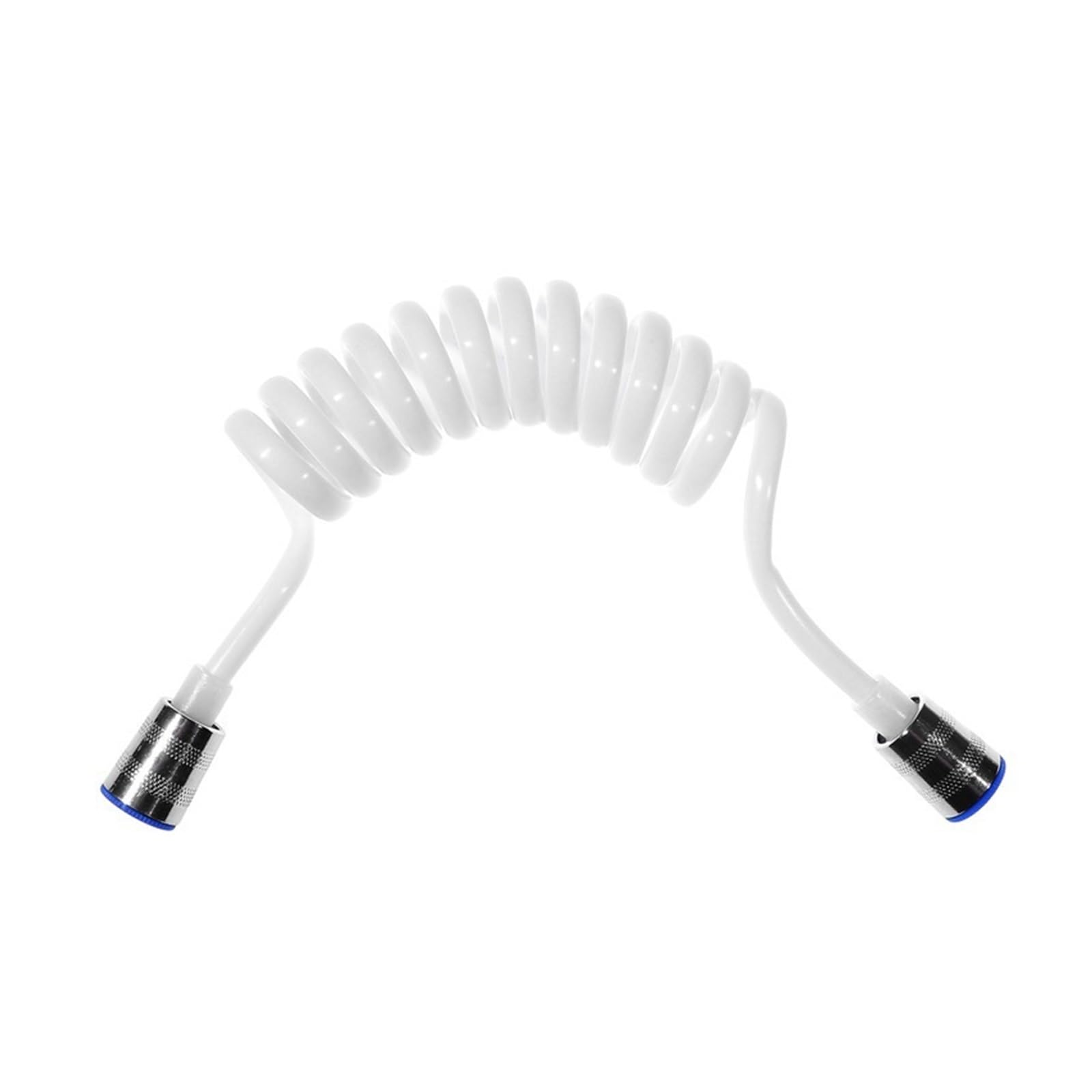 1,5/2 m Bidet-Brauseschlauch, Kupferkappe, flexibel, einziehbar, Feder, Telefonleitung, Wasser-Sanitär-Sprüher(Bianco,200cm)