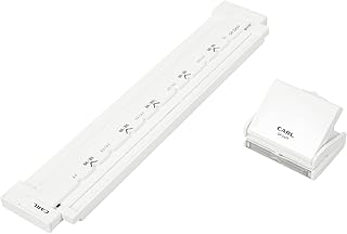 カール事務器 リングノート用 ゲージパンチ 国際標準 1/3インチ(8.47mm)ピッチ 角穴 A4/34穴 B5/29穴 A5/24穴 5枚 ホワイト 日本メーカー GP-2429