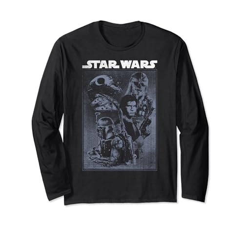 T-shirt Star Wars manches longues anti-déformation imprimé durable Han Boba